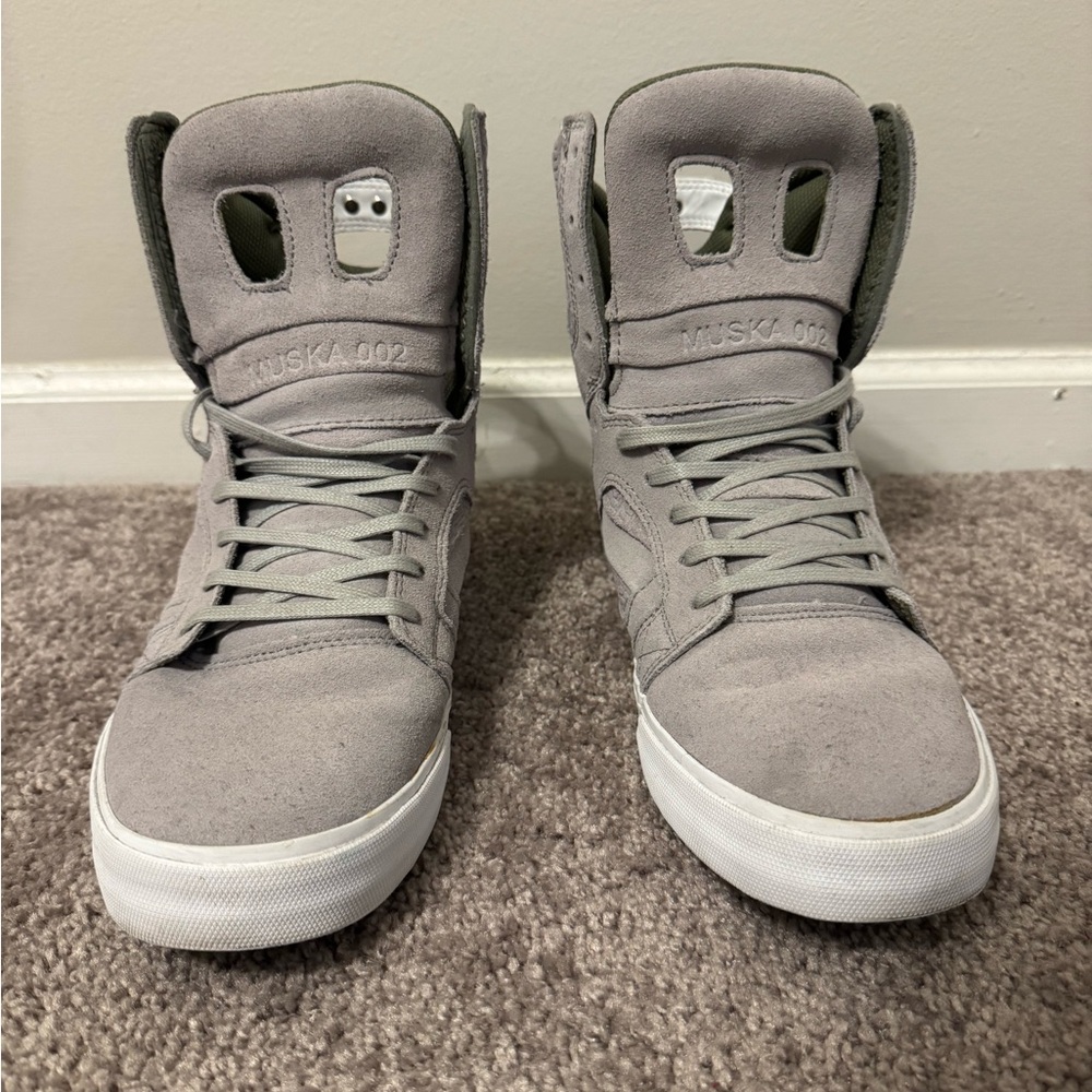 Supra RARE Chad Muska Pro Skytop II Light Grey/Olive Green Men’s 9.5 - Picture 2 of 9
